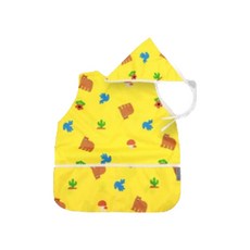 BEBE CHOUETTE 幼兒圖案一體式無袖畫畫衣 + 頭巾套組, 貝貝森林