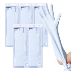 브릭글로 오브제포키친 질긴 니트릴 고무장갑 양손착용 세트, 소프트블루, 중(M), 5세트