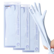 브릭글로 오브제포키친 질긴 니트릴 고무장갑 양손착용 세트, 소프트블루, 대(L), 3세트
