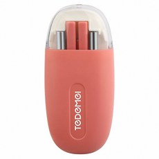 TeDeMeI 特得美 環保不鏽鋼外出隨身餐具組 5.6 x 11.5cm, 筷子 + 湯匙 + 叉子, 粉色, 1組