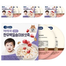 베베쿡 후기 한우백일송이버섯죽 실온이유식 2p, 4개, 220g, 혼합맛(한우/송이버섯)