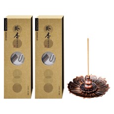 富山香堂 催財聖物 納福臥香 + 福祿蓮花香座 十味中藥製作 除障, 1組