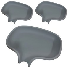 Hi Uncle 排水矽膠肥皂架, 深灰色, 3個