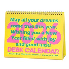 colorholic 2026 Pop桌上型月曆, 黃色, 1個