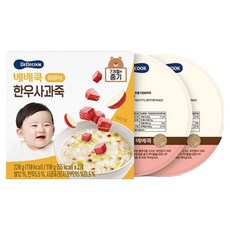 베베쿡 중기 한우사과죽 실온이유식 2p, 1개, 220g, 혼합맛(한우/사과)