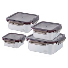 cook power 鍋寶 可微波316不鏽鋼保鮮盒 Set 1組, 400ml + 850ml + 1500ml + 2500ml 4個, 400ml + 850ml + 1500ml + 2500ml, 4個