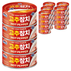 사조참치 고추참치 안심따개, 135g, 24개