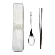 小當家 304不鏽鋼餐具組 (附收納盒) 湯匙筷子組, 1入