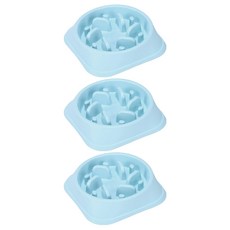 寵物夢工廠 圓角方形多柱慢食碗 直徑19 x 4.5cm, 顏色隨機, 3個