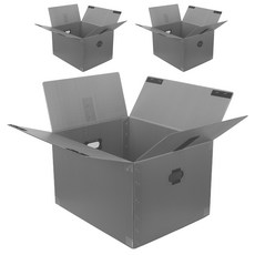 코멧 두꺼운 이사박스 3T 고급 벨크로형 3호~7호, 실버, 3개
