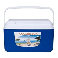 行動冰箱 Set 附10個冰袋 保溫冷藏箱 耐用防撞結構 方便攜帶, 藍色, 8L, 1個