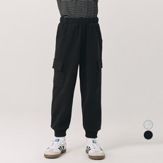 LollyTree 兒童柔軟蜜桃絨工裝束口褲