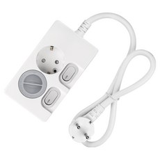 SWEET HOME 韓國製造 獨立開關 省電型 2孔延長線+安全保護蓋 1入, 0.7m, 單一顏色, 1套