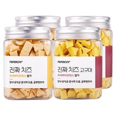 페페로니 강아지 진짜 치즈 간식 2종 세트, 치즈, 치즈 + 고구마 혼합맛, 180g, 2세트