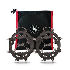 雪地防滑鞋套 8入+鏈條 2入, 黑色