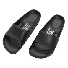 FUN PLUS 流線活力室外拖鞋, 輕盈舒適, 加高3.5cm包覆, 足跟加強止滑, 曜石深黑, 260mm