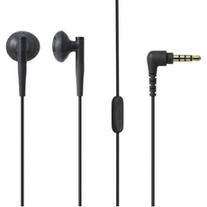 audio-technica 鐵三角 智慧型手機用耳塞式耳機 原廠保固, ATH-C200iS, 黑色
