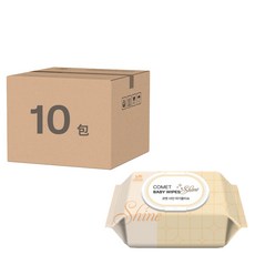 comet Shine系列 嬰幼兒濕紙巾 掀蓋式, 100張, 10包