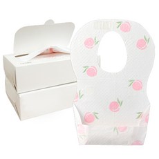 La vikit 嬰兒一次性圍兜, 2盒, 20張, 桃子