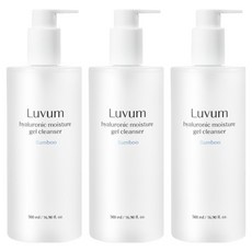러븀 대나무 히알루론산 수분 젤 클렌저, 500ml, 3개