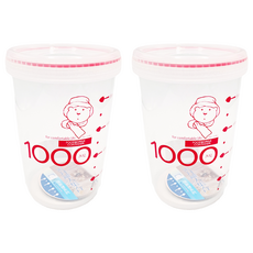 JUSKU 佳斯捷 優廚03保鮮密封罐 1L 顏色隨機, 2個