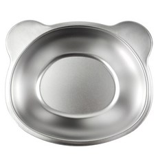 kitchen U 304不鏽鋼小熊造型零食碗, 銀, 1個