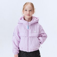 New Balance Kids 女童款NBgC愛心絎縫連帽鋪棉外套