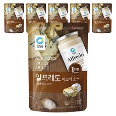 청정원 알프레도파스타소스 싱글파우치, 150g, 6개