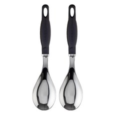let's cook 樂司廚品 304不鏽鋼中菜匙, 銀色, 2支