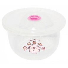 宜客 胖才可愛 圓形微波保鮮盒 透明, 1個, 1個裝