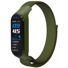 누아트 샤오미 미밴드 5/6/7 스포츠루프 밴드 스트랩, 카키