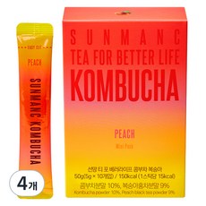 선망 콤부차 복숭아맛, 5g, 10개입, 4개