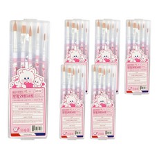 morning glory 刷具調色盤組, 粉紅色, 6套