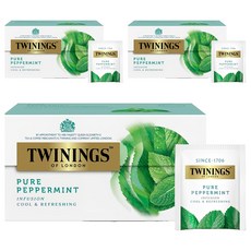 TWININGS 唐寧茶 沁心薄荷茶茶包, 2g, 25入, 3盒