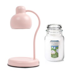 洋基蠟燭大爵士 + Sodam 蠟燭加熱器 + 燈泡 2 件套, Clean Cotton, 融燭燈(粉紅色)