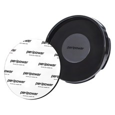 peripower 吸盤醫生超值組合包 吸盤救援貼(68 x 68 x 2.4mm) + 3M背膠轉接圓盤(77 x 77 x 10mm) MT-AM09, 黑色, 1組