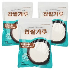 우영식품 찹쌀가루, 1kg, 3개