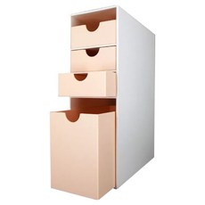 SDLP 時代良品 四格收納櫃, 7.6 x 16.9 x 23.5cm, 粉嫩紅