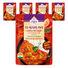 티아시아키친 스파이시 치킨 빈달루 커리, 170g, 5개