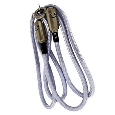 FUGU BEAUTY 2 in 1 手機編織掛繩充電線 1.2M 霧霾藍 Type-C 60W, 1條