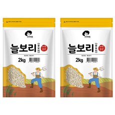 엉클탁 국산 늘보리 꽁보리, 2kg, 2개
