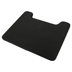 哈囉毛孩 可水洗U型雙層貓砂墊 落砂墊, 45 x 53 x 2cm, 黑色, 1個