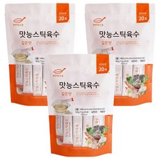 천연한스푼 석하 깊은맛 맛능 스틱 육수 20p, 140g, 3개