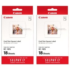 Canon 佳能 Selphy 相紙 貼紙 KC-18IS, 2X3, 36個