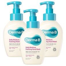 Derma B 日常保濕泡沫洗手乳 爽身香草味, 3瓶, 500ml