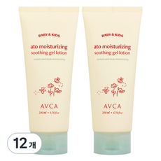 AVCA Baby&Kids Ato保濕舒緩凝膠 無香, 200ml, 12條
