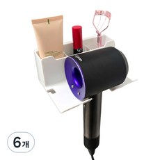 Balgeunliving 免鑽孔吹風機支架 收納盒型 A款, 6個, 白色