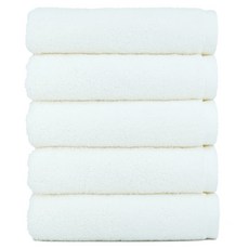 clauman 30支精梳棉飯店毛巾 200g 5入, 5個, 白色的