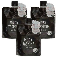 John's Blend 足部去角質 茉莉麝香, 1個裝, 135ml, 135g, 3包