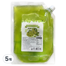 쥬피터 청포도 팩 시럽, 1kg, 5개